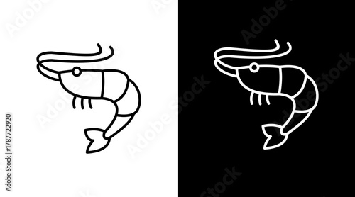 Prawn   White Icon Set Design