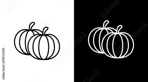 Pumpkin   White Icon Set Design