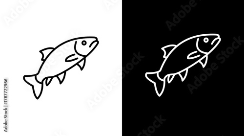 Salmon   White Icon Set Design