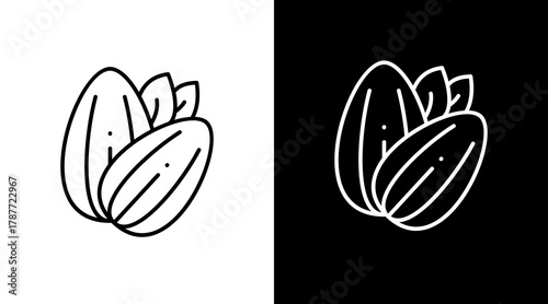 Almond   White Icon Set Design