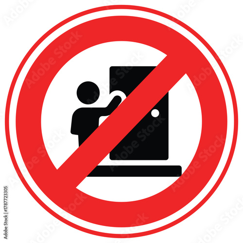 No Knock Vector icon which can easily modify or edit