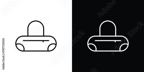 Barrel handbag icon - stroke design. pixel perfect editable line icons