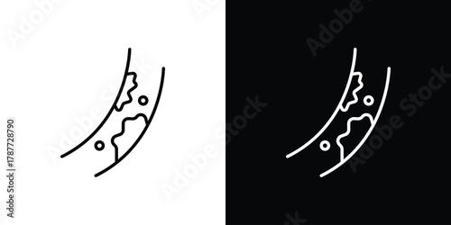 Cholesterol icon - stroke design. pixel perfect editable line icons