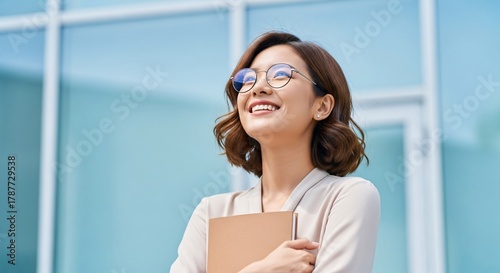 Empowered Modern Woman Innovating in Business Confident Asian Female Professional Thriving in Corporate World Smart Career Woman Succeeding With Vision and Determination