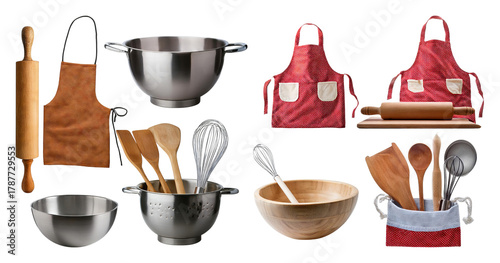 Kitchen Utensils and Cookware Collection for Culinary Enthusiasts, isolated on transparent background