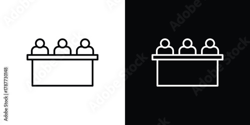 Committee icon - stroke design. pixel perfect editable line icons