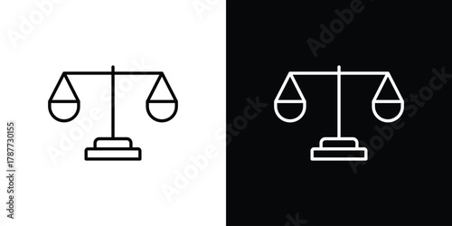 Compare icon - stroke design. pixel perfect editable line icons