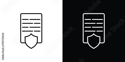 Contract coverage icon - stroke design. pixel perfect editable line icons