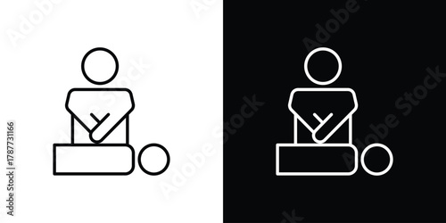 CPR icon - stroke design. pixel perfect editable line icons