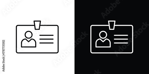 Credential icon - stroke design. pixel perfect editable line icons