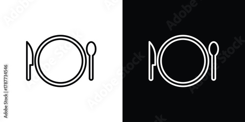Eatery icon - stroke design. pixel perfect editable line icons