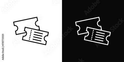 Eticket icon - stroke design. pixel perfect editable line icons