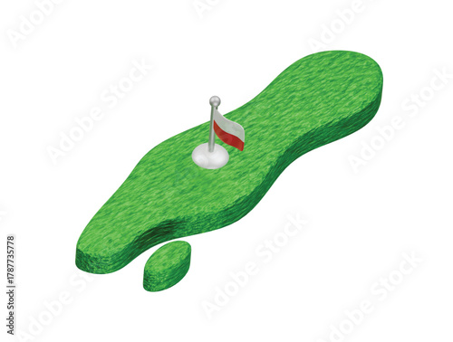 java island icon 3d illustration render