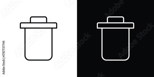 Garbage icon - stroke design. pixel perfect editable line icons