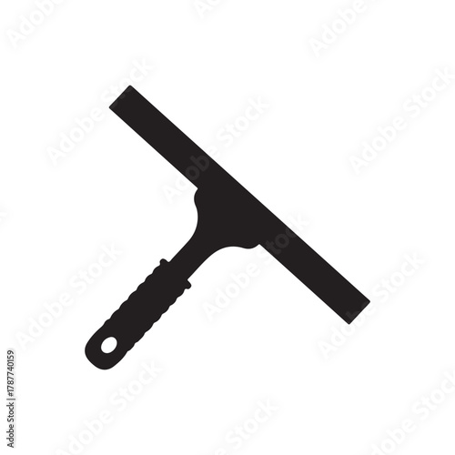 window squeegee silhouette vector flat illustration design on white background