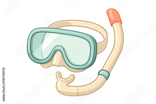 Diving mask and snorkel equipment for underwater exploration