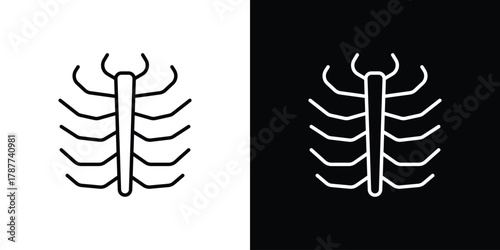 Human Ribs icon - stroke design. pixel perfect editable line icons