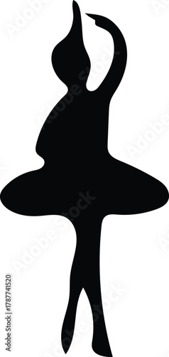 Elegant Dancer Silhouette Vector Graphic