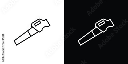 Leaf blower icon - stroke design. pixel perfect editable line icons