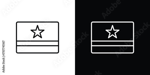 Loyalty card icon - stroke design. pixel perfect editable line icons