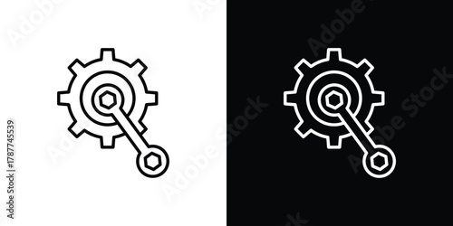 Maintainance icon - stroke design. pixel perfect editable line icons