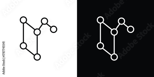 Lyra Constellation icon - stroke design. pixel perfect editable line icons