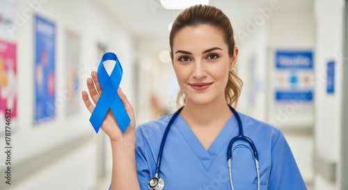 Smiling nurse promoting World Pneumonia Day