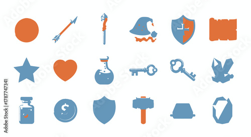 Pixelated Game Icons A Set of Fantasy and Adventure Assets for UI Design