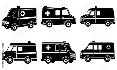 Emergency response vehicles ready to save lives, a set of ambulances speeding to the rescue for urgent medical assistance and critical care transport