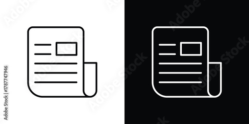 News feed icon - stroke design. pixel perfect editable line icons