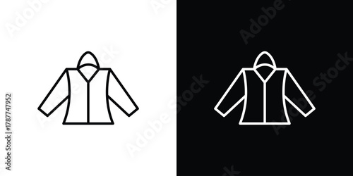 Nylon jacket icon - stroke design. pixel perfect editable line icons