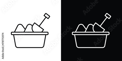 Sandbox icon - stroke design. pixel perfect editable line icons