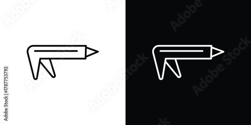 Sealant gun icon - stroke design. pixel perfect editable line icons