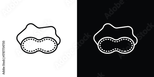 Sleeping mask icon - stroke design. pixel perfect editable line icons