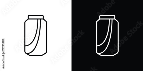 Soda can icon - stroke design. pixel perfect editable line icons