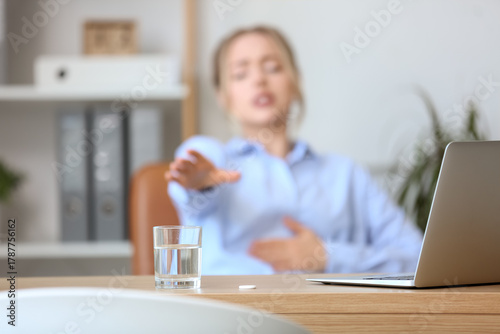 Young businesswoman taking ...