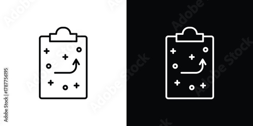 Strategical planning icon - stroke design. pixel perfect editable line icons