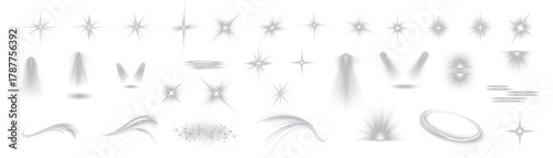 White glowing PNG set with dynamic light effects. Perfect for modern, abstract, and creative digital designs. Adds sparkle, shine, and subtle luminous highlights to compositions.