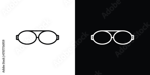 Sun glasses icon - stroke design. pixel perfect editable line icons