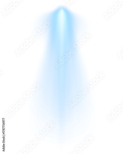 Blue spotlight PNG with radiant beams and glowing streaks. Luminous rays enhance depth and motion for abstract or digital designs. Perfect for stage, futuristic, or creative projects.