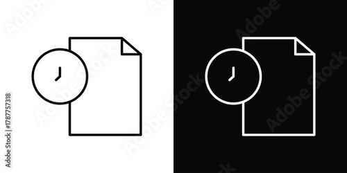Temporary files icon - stroke design. pixel perfect editable line icons