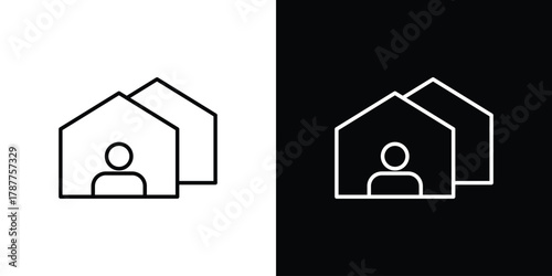 Tenant icon - stroke design. pixel perfect editable line icons