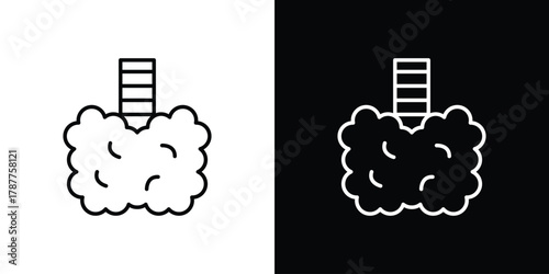 Thyroid gland icon - stroke design. pixel perfect editable line icons