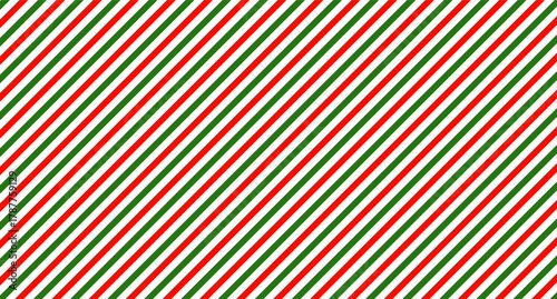 Red and white diagonal stripes background vector illustration. Candy cane pattern for Christmas or New Year concept, flat lay. Stripe pattern for gift wrap, fabric pattern, textile, tile and wallpaper