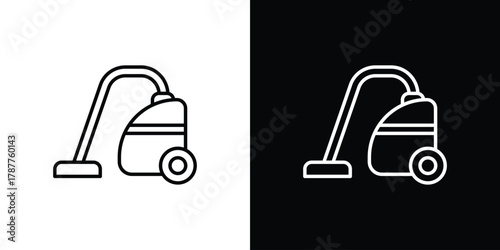 Vacuum cleaner icon - stroke design. pixel perfect editable line icons