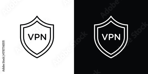 Virtual private network icon - stroke design. pixel perfect editable line icons