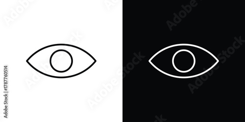 Visible icon - stroke design. pixel perfect editable line icons