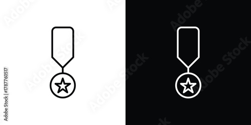 Veteran icon - stroke design. pixel perfect editable line icons