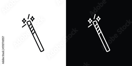 Wand icon - stroke design. pixel perfect editable line icons
