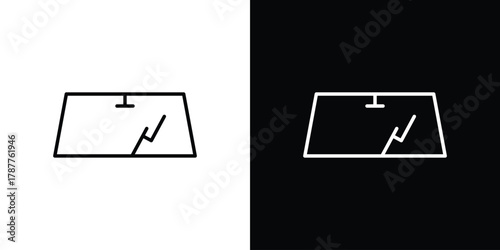Windscreen icon - stroke design. pixel perfect editable line icons